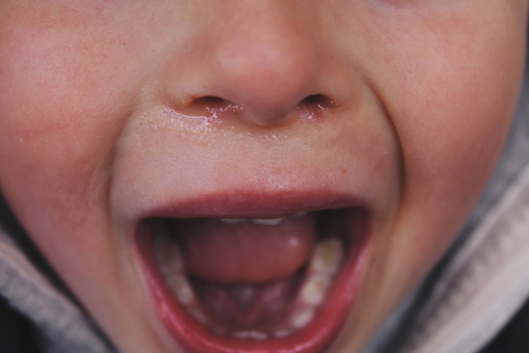 Close up of a tear streaked face