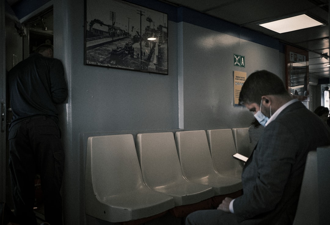 Businessman looking concerned in a modern office