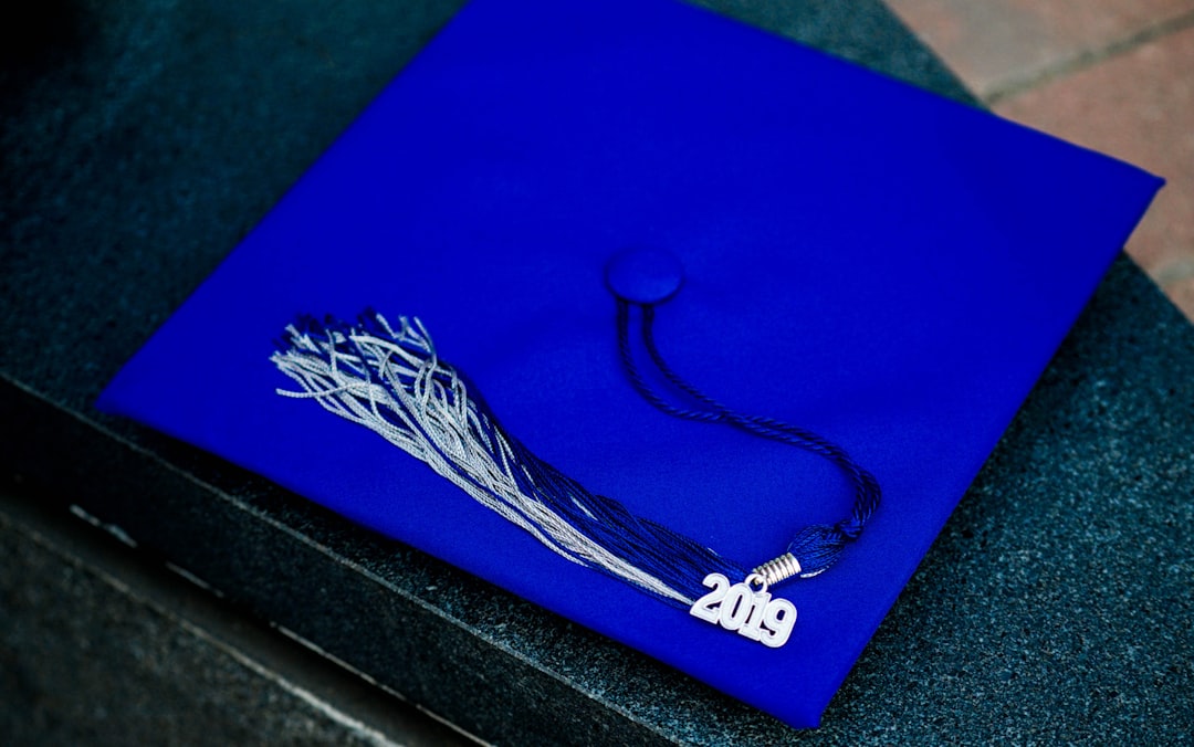 Graduation cap on a table
