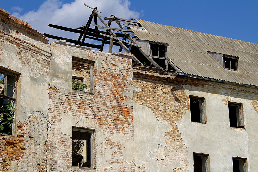 Repairing old building showing signs of age and wear